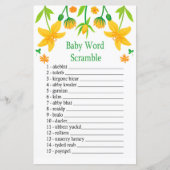 Narcissus Baby word scramble game (Voorkant)