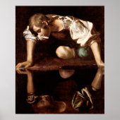 Narcissus Caravaggio Poster (Voorkant)