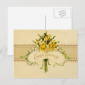 Narcissus Daffodil Lily van de Pasen Vallei Feestdagenkaart (Voorkant / Achterkant)