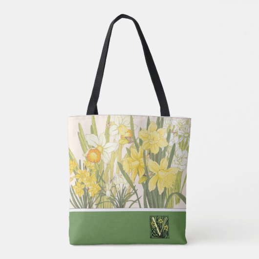 Narcissus, Daffodils en Jonquils Canvas tas (Achterkant)