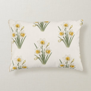 Narcissus, december geboortebloem botanische kunst accent kussen