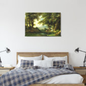 Narcissus die zijn reflectie bijsturen canvas afdruk (Insitu (Slaapkamer))