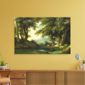 Narcissus die zijn reflectie bijsturen canvas afdruk (Insitu (Woonkamer))