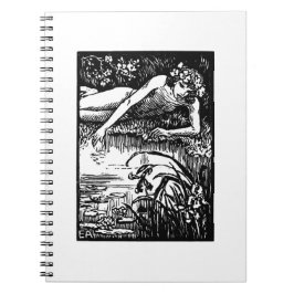 Narcissus Emile Alder  Woodcut Print Notitieboek