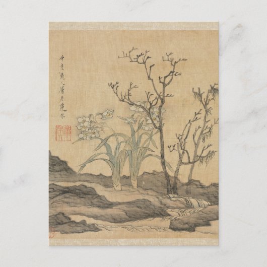Narcissus en Bare Trees van Chen Hongshou Briefkaart (Voorkant)