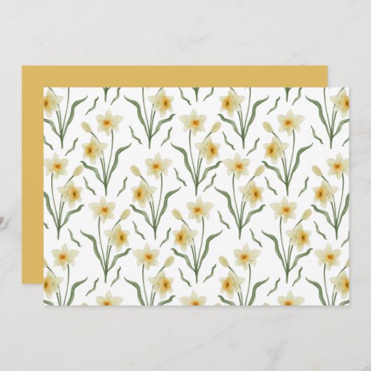Narcissus Floral Botanical Note Card Notitiekaartje (Voorkant / Achterkant)