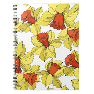  Narcissus florale botanische bloem Geel a Notitieboek