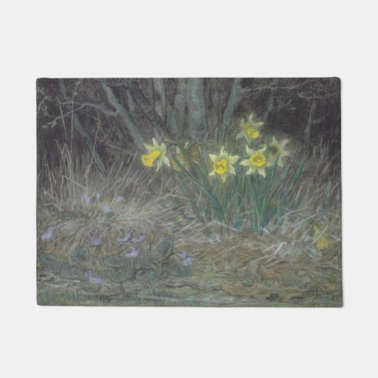 Narcissus Flowers and Violets (van Millet) Deurmat (Voorkant)