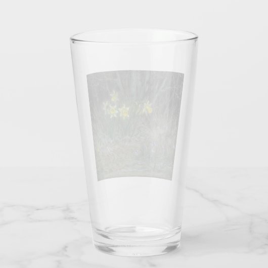 Narcissus Flowers and Violets (van Millet) Glas (Achterkant)