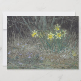 Narcissus Flowers and Violets (van Millet) Kaart