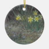 Narcissus Flowers and Violets (van Millet) Keramisch Ornament (Voorkant)