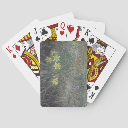 Narcissus Flowers and Violets (van Millet) Pokerkaarten (Achterkant)