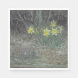 Narcissus Flowers and Violets (van Millet) Servet