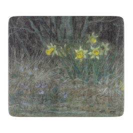 Narcissus Flowers and Violets (van Millet) Snijplank