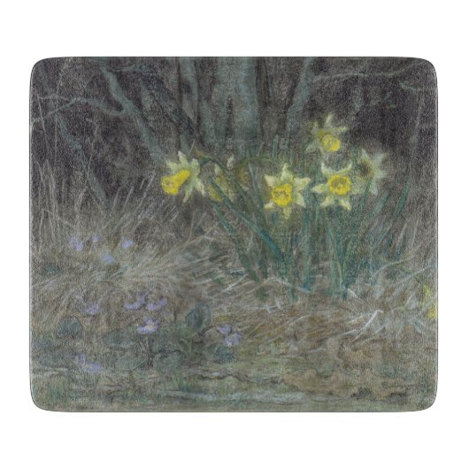 Narcissus Flowers and Violets (van Millet) Snijplank (Voorkant)