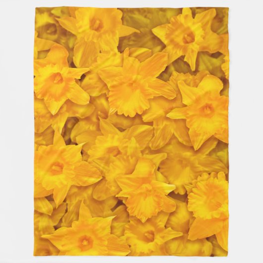 Narcissus Flowers Fleece Deken (Voorkant)