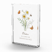 Narcissus Geboortemaand Bloem Fotoblokken (Rechts)