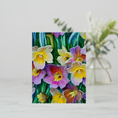 Narcissus Graphic Folie Feestdagen Briefkaart (Staand Voorkant)