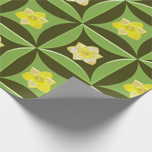 Narcissus in het gat in de schuurdeur cadeaupapier (Hoek)