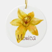 Narcissus MARCH Birth Flower Birthday Keepsake Keramisch Ornament (Voorkant)