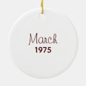 Narcissus MARCH Birth Flower Birthday Keepsake Keramisch Ornament (Achterkant)