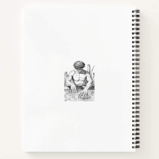 Narcissus Myth Minimalist Line Art Notebook Notitieboek (Achterkant)