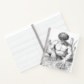Narcissus Myth Minimalist Line Art Notebook Notitieboek (Binnen)
