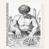 Narcissus Myth Minimalist Line Art Notebook Notitieboek (Voorkant)