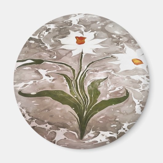 Narcissus on marble magneet (Voorkant)