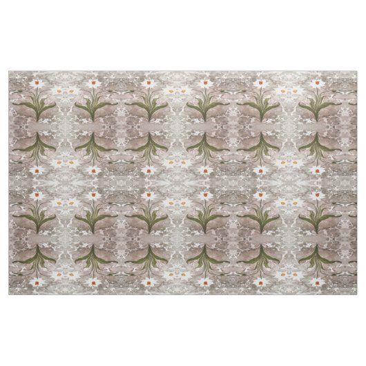 Narcissus on marble stof (Fat Quarter)