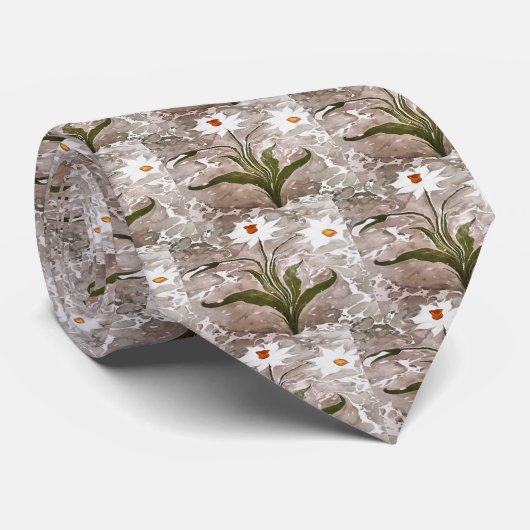 Narcissus on marble stropdas (Opgerold)