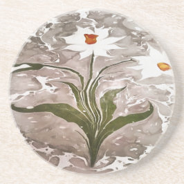 Narcissus on marble zandsteen onderzetter