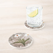 Narcissus on marble zandsteen onderzetter (Zijkant)