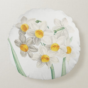 Narcissus, Pierre-Joseph Redouté, 1805 Rond Kussen