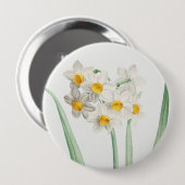 Narcissus, Pierre-Joseph Redouté, 1805 Ronde Button 4,0 Cm (Voorkant /achterkant)
