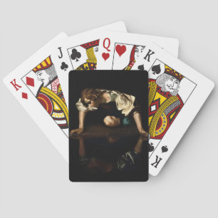 Narcissus-schilderij geïnspireerd door Caravaggio Pokerkaarten