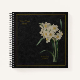 Narcissus tazetta of Chinese heilige lelie Zwart Notitieboek