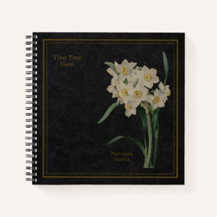 Narcissus tazetta of Chinese heilige lelie Zwart Notitieboek