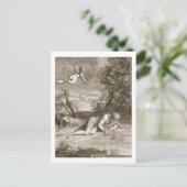 Narcissus transformeerde in een Bloem, 1730 (engra Briefkaart (Staand voorkant)