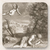 Narcissus transformeerde in een Bloem, 1730 (engra Onderzetter (Voorkant)