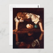 Narcissus van Caravaggio (1599) Briefkaart (Voorkant / Achterkant)