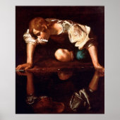 Narcissus van Caravaggio (1599) Poster (Voorkant)