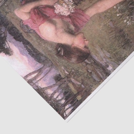 Narcissus van John William Waterhouse - 1912 Tissuepapier (Detail)