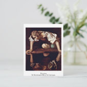 Narcissus van Michelangelo Merisi da Caravaggio Briefkaart (Staand voorkant)
