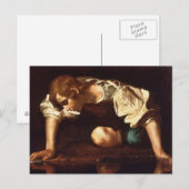 Narcissus van Michelangelo Merisi da Caravaggio Briefkaart (Voorkant / Achterkant)