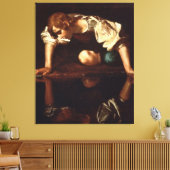Narcissus van Michelangelo Merisi da Caravaggio Canvas Afdruk (Insitu (Woonkamer))