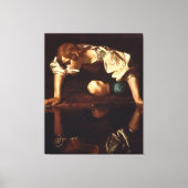Narcissus van Michelangelo Merisi da Caravaggio Canvas Afdruk (Voorkant)