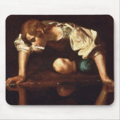 Narcissus van Michelangelo Merisi da Caravaggio Muismat (Voorkant)