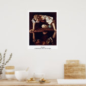 Narcissus van Michelangelo Merisi da Caravaggio Poster (Keuken)