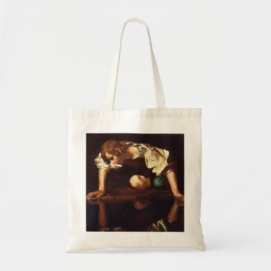 Narcissus van Michelangelo Merisi da Caravaggio Tote Bag (Voorkant)